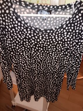 Thomas & Olivia Black and White Dot Print Tunic